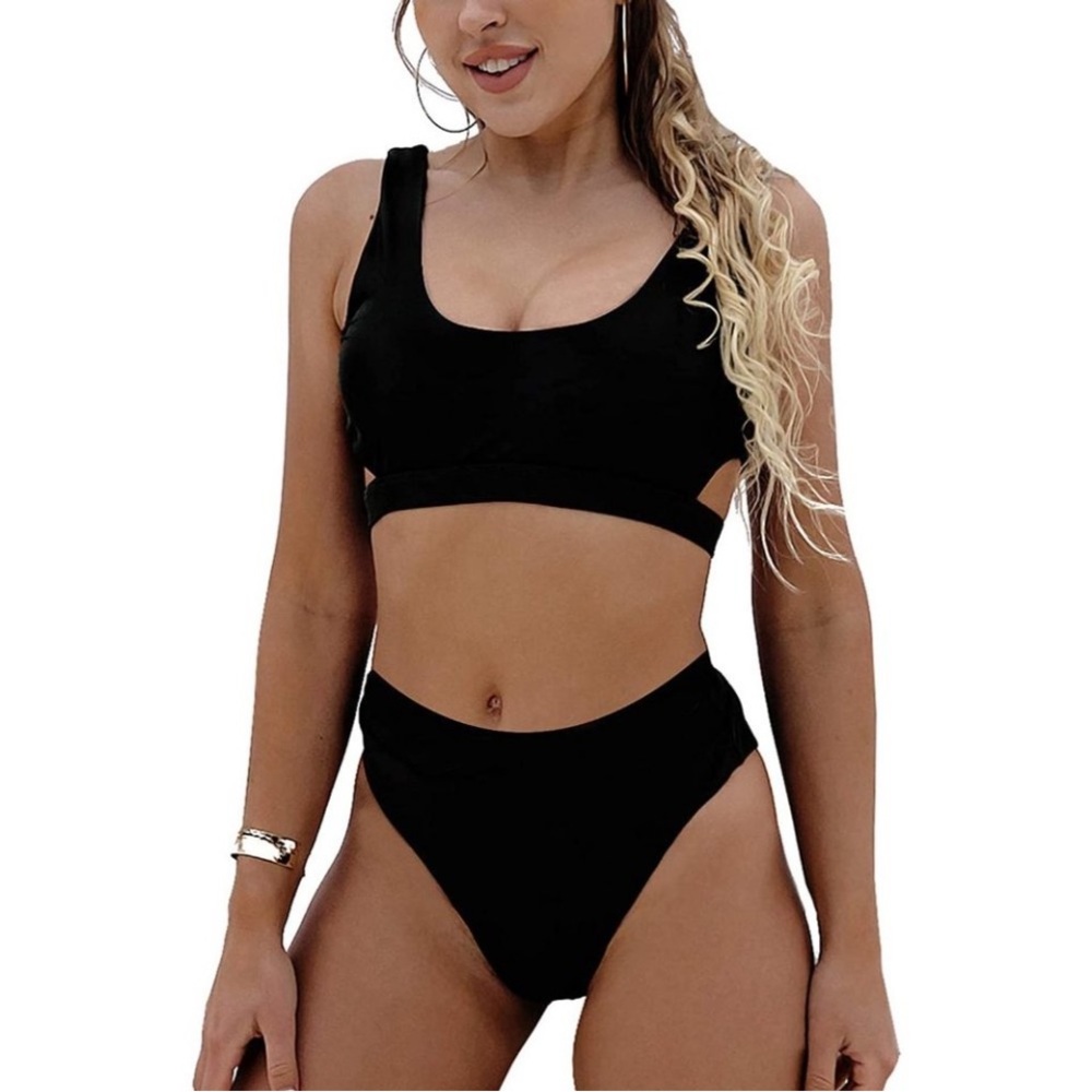 Blooming Jelly Cut Out Top High Waisted Bikini M
